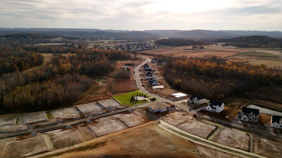 Aerial drone footage over the Fidler's Glen residential community — click to play