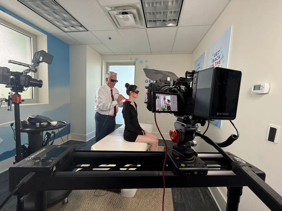 Product video shoot on a motorized motion-control slider rig